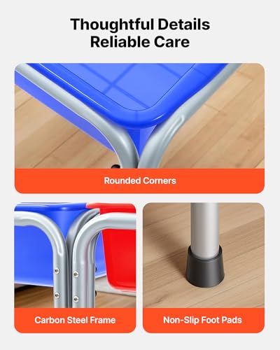 Image of VEVOR Sensory Table for Toddlers, Kids 2-Station Sand and Water Adjustable Play Table with Detachable Storage Bins and Non-Slip Feet, Carbon Steel Frame, Rounded Corners, for Boys and Girls Exploring