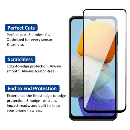 Image of AIBEX Tempered Glass for Samsung A13 / Samsung M23 / Samsung M33 / Samsung M13 / Samsung F13| 9H Hardness | Anti-Glare & Anti-Fingerprint | Water Resistant | Edge-to-Edge Full Screen Protector