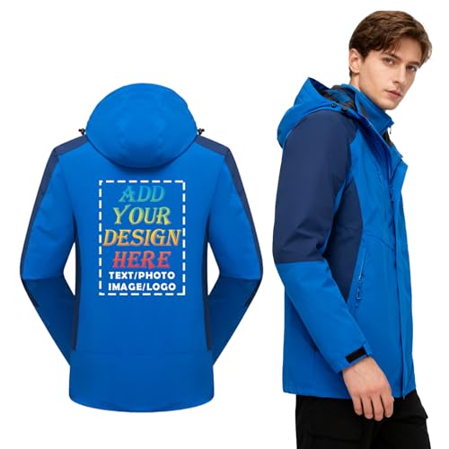 Veste imperméable 3 en 1 personnalisée homme avec logo pour camping