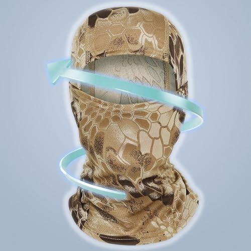 Image of 6 Packs Ski Mask Sun UV Protection Hood Breathable, Balaclava Face Mask for Men Women - Motorcycle Fish