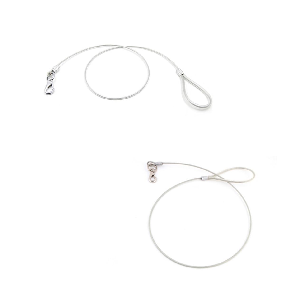 HAPINARY Chew Dog Leash Heavy Duty Steel Wire Training Lead for Large Dogs and Durable for Outdoor Walking and Training White