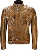 Belstaff Brooklands Motorrad Lederjacke (Brown,XL)
