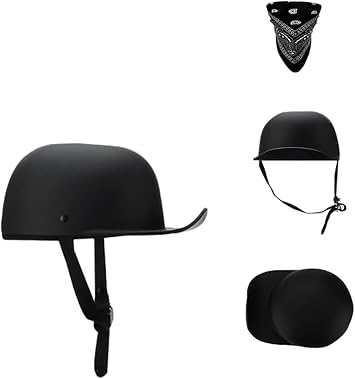 Motorcycle Skull Cap Half Helmet DOT 