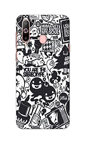 Image of Printed Hard Back Cover Case for Samsung Galaxy A60 | Samsung Galay M40 Back Cover (Mixed Cartoon) -702