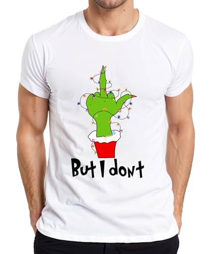 Image of Christmas Cactus But I Don't Naughty Sarcastic Funny Gift Men's T-Shirt, White, 3XL
