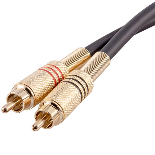 Câble double RCA mâle Seismic Audio SAPRCA3-BK pour un son stéréo net - 2