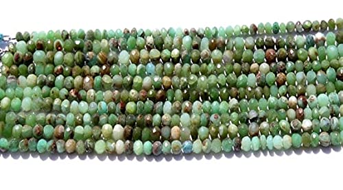 Chrysoprase naturelle en fil de perles facettées 7.5mm pour cadeau créatif