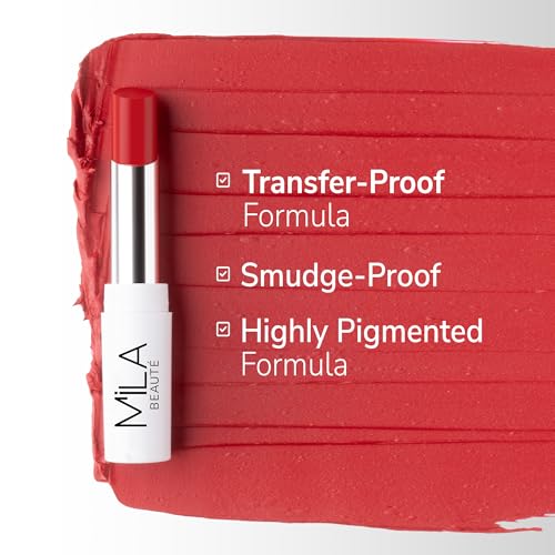 Image of Mila Beaute 24 Hrs Locked In Lips Transfer Proof Lipstick | Enriched With Mango Seed Butter & Hyaluronic Acid | Transfer Proof Formula with Velvety Texture | Smudge Proof & Highly Pigmented | Shade - (Fresh Rose, 3.2g)