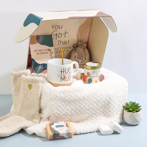 Get Well Gifts for Women Feel Better Gifts Baskets for Women After Surgery Cancer Care Gifts for Friend Sick Chemo Care - Additional View