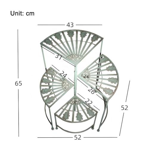 Support à plantes rotatif 4 niveaux pliable et modulable pour extérieur