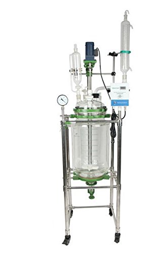 GOWELab Jacketed Chemical Glass Reactor,20L Glass Reactor