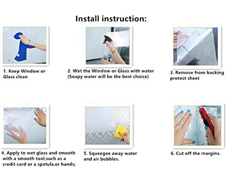 Seaside Beach Window Film Privacy Static Cling Window Stickers No Glue Frosted Window Coverings Decortive Window Tint 60X90Cm(23.6"X35.4") #TOP2