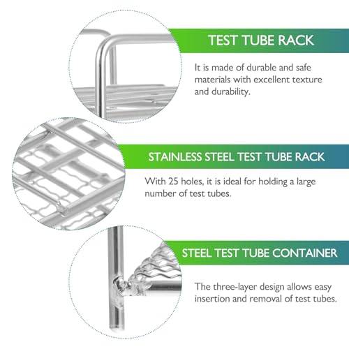 Support de tubes à essai acier inoxydable robuste stable - 3