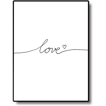 Homeofying Poster Da Parete In Stile Nordico Con Lettere D Amore In Bianco E Nero Decorazione Per La Casa E L Ufficio Tela 2 30 X 40 Cm Amazon It Bellezza