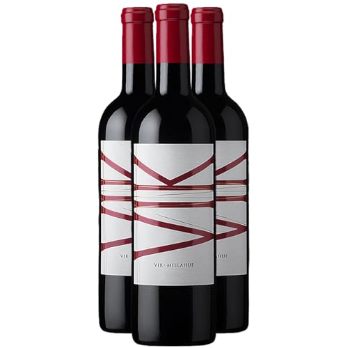 Chili Central Valley tinto 2019 - Vik - Chile - Variedades de uva Cabernet Sauvignon,Cabernet Franc - 3x75cl