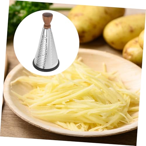 Rallador de queso manual con mango de madera y metal miniatura 7
