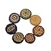 Healing Crystals India: Natural Gemstone Engraved Reiki Round Chakra Set of 7 pcs Health Care Natural Healing Product