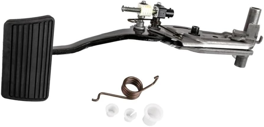 KarParts360 For Chevy Silverado 1500 2014 15 16 17 2018 Brake Pedal | Rubber Pedal Face | 18.89 Inches / 479.93 Millimeters Thickness | Removable Face | Steel Linkage | Linkage Attached