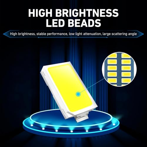 4PCS 578 LED Festoon Bulbs 1.65In 42mm 6000K Blanco miniatura 4