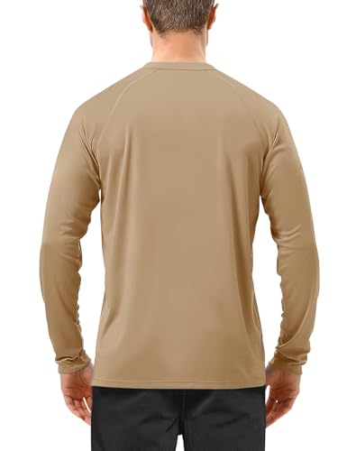 Image of Roadbox Mens UPF 50+ UV Sun Protection Shirts Outdoor Long Sleeve SPF Rash Guard for Fishing Hiking Swimming Running