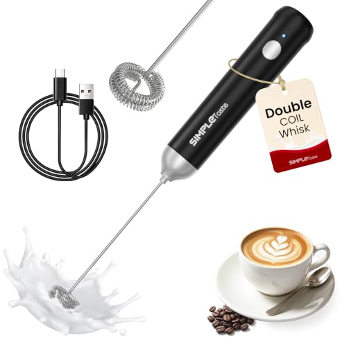 SIMPLETASTE Rechargeable Handheld Milk Frother Wand Drink Mixer for Coffee - image 1