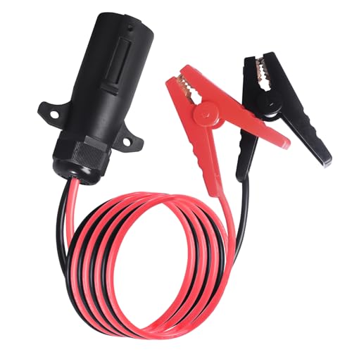 7 Way Trailer Plug to 12V Alligator Clips Cable 10AWG 6.5FT 7 Pin Trailer Plug to Crocodile Clip Connector for RV Truck Trailer Quick Connect