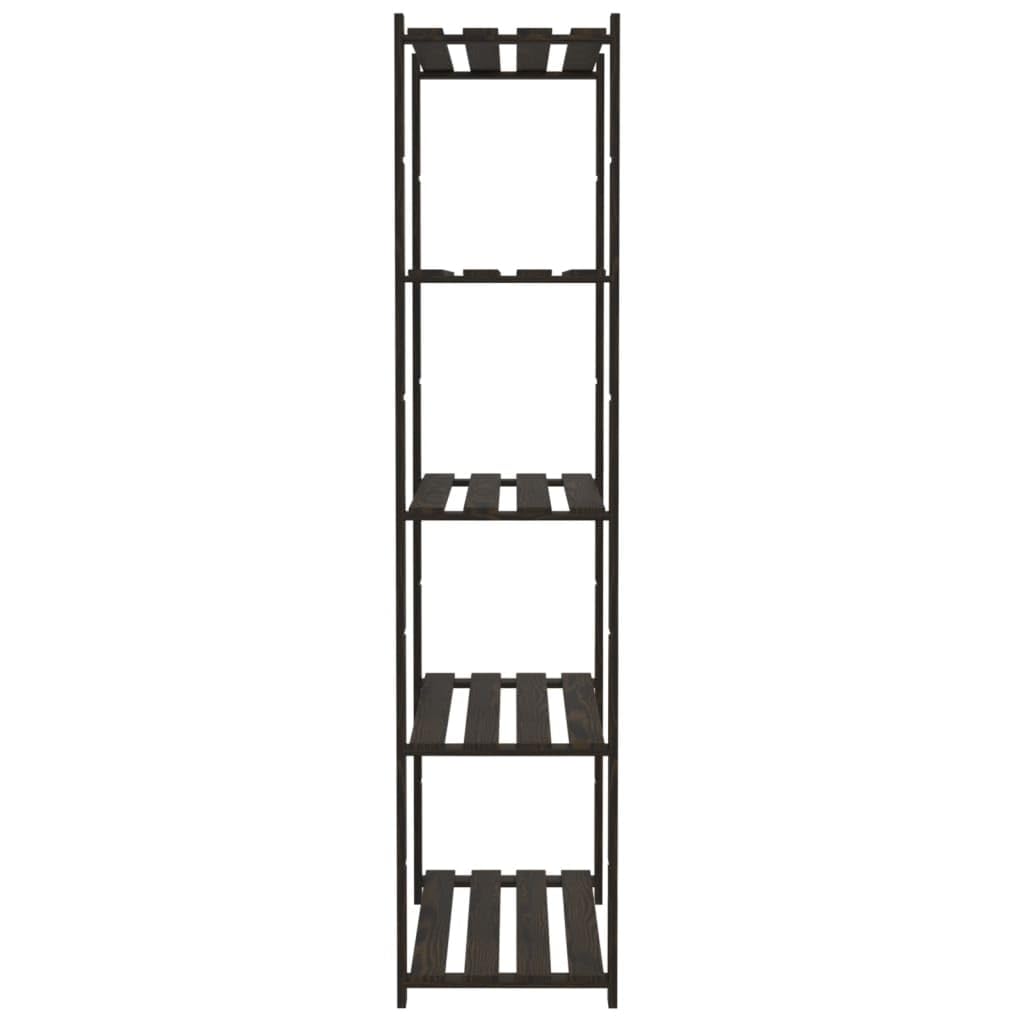 Estantería de 5 niveles madera maciza pino negro 80x38x170 cm, ZEYUAN Estanterias Almacenaje, Estanterias Trastero, Estanterias Para Garaje, Estantes Para Herramientas, Estanteria Almacen - SPU:373407