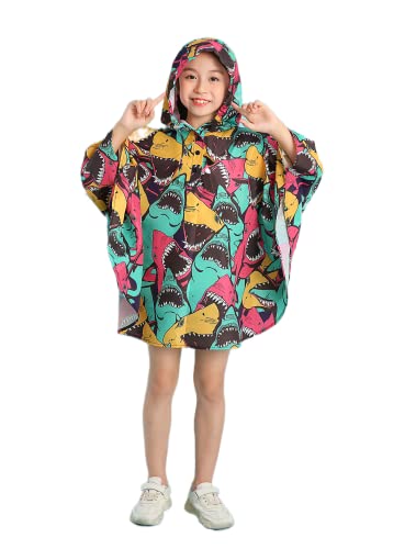 Image of Freesmily Kids Cute Raincoat Waterproof Rain Poncho Jacket Coat for Girls Boys