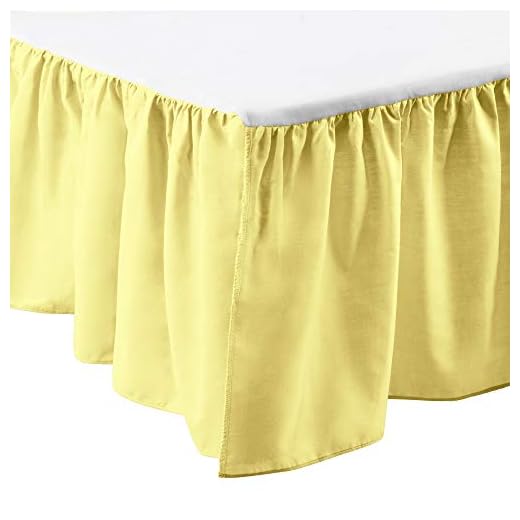 Babydoll Bedding Standard Crib Solid Dust Ruffle, Yellow
