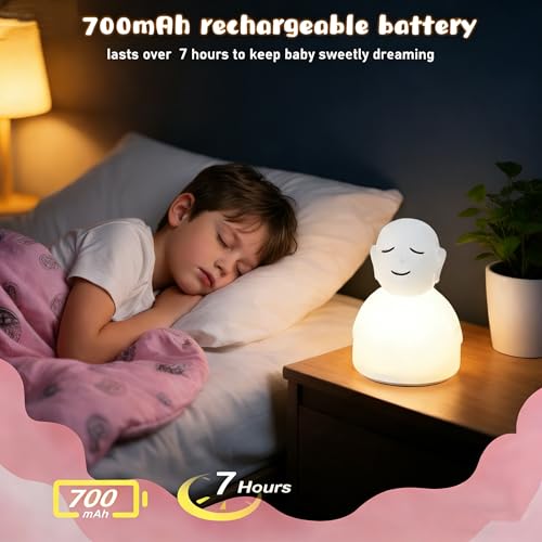 Lámpara de noche de silicona para niños con control remoto miniatura 4