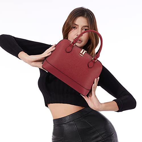 Image of LOVEVOOK Purse for Women Crossbody Bags Classic Double Zip Top Handle Dome Satchel Bag