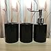 Bright Black Bathroom Supplies Three-piece Toiletry Set European Dispenser Bottle Mouthwash Cup Soap