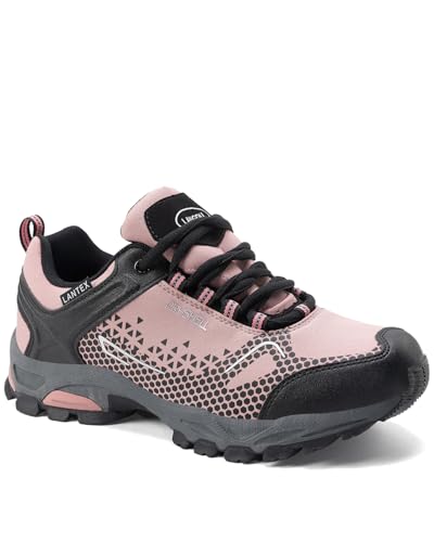 LANGDU Wanderschuhe Herren Damen Wasserdicht Wanderschuhe Leicht Trekkingschuhe Wanderstiefel Atmungsaktiv Outdoorschuhe 38-46EU (Rosa,39EU)