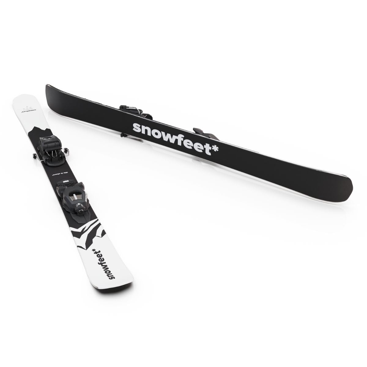 Snowfeet Esquís Cortos 120 cm | Freedom | Snowblades Skiblades Short Skis (Black)