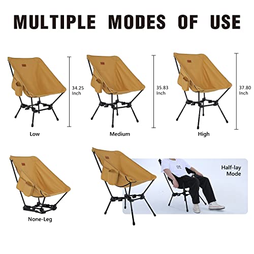 Moon Lence Oversize Camping Chair For Adults, Adjustable Height, Lightweight, Comfortable, Portable Folding Chair, Lawn Chair Beach Chair Backpacking Chair #TOP4