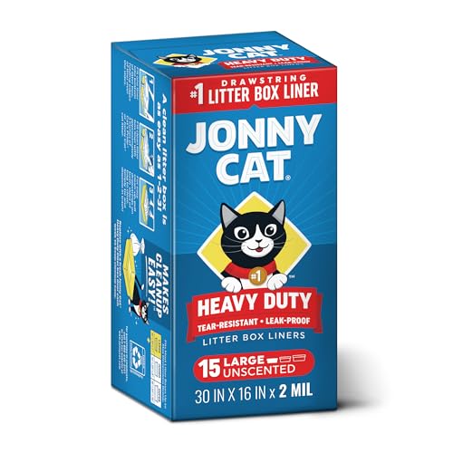 Image of Jonny Cat Heavy Duty Tear-Resistant Litter Box Liners, Large, 30in x 16in, 15ct