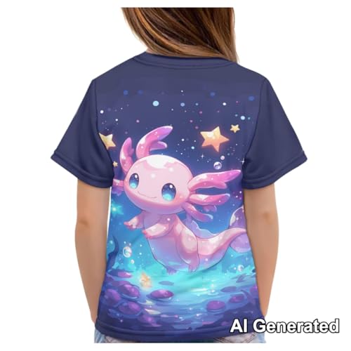 Image of Xhuibop Kids Tshirts Girls Boys 3-16 Years Summer Clothes for Teens Loose Fitting Tops