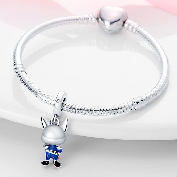 Miniatura 3 de LIGHTDOG Dijes de plata de ley 925 para pulseras, collares, colgantes, abalorios, abalorios, se adapta a pulseras Pandora, joyería, regalo de