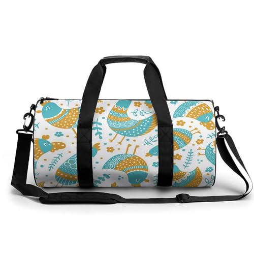 Sac week-end duffel bag couleur poulet pour sport randonnée et voyage 45x23x23cm