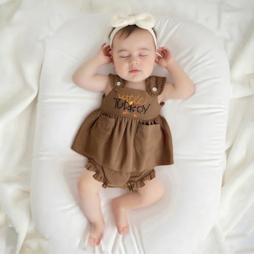 Baby Girl Thanksgiving Outfits Sleeveless Letter Embroidery Tank Tops + Shorts Set Infant Turkey Clothes4