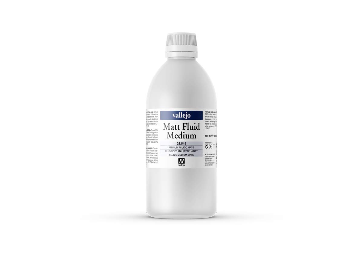 Vallejo Beige Av Acrylic Medium: Fluid Matt Medium 500Ml