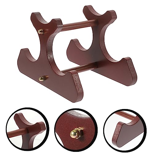 Soporte para botellas de vino de madera rojo oscuro miniatura 4