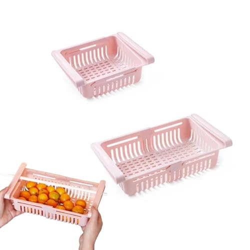 Organizzatore multifunzione per cassetti frigo, cassetto retrattile Scatola portaoggetti per frigorifero Design unico Contenitori estraibili Scatola portaoggetti per ripiano frigorifero per casa(#4)