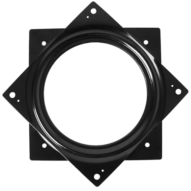 6 Lazy Susan Turntable (Black) 500-lb Steel Ball Bearing Rotating Tray Strong Sturdy Table Cabinet Low Profile for 360? Chair and Door, Kitchen, Craft Project, Makeup Holder, Monitor