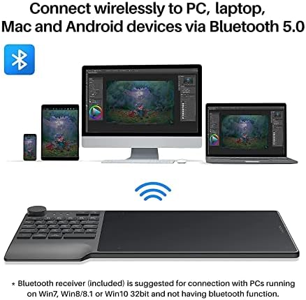 Huion Inspiroy Keydial KD200 Tableta Digitalizadora Bluetooth miniatura 2