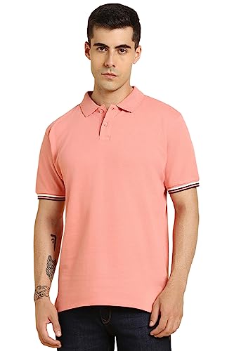 Image of Dennis Lingo - Men's Cotton Solid Slim Fit Polo Neck T-Shirt