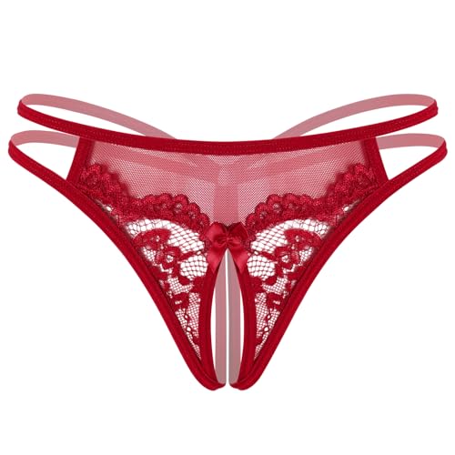 Image of Avidlove Women Lace Panties Floral Lace Briefs Mesh Hollow Out G-String Thongs T-back Underwear 1-4 Pack