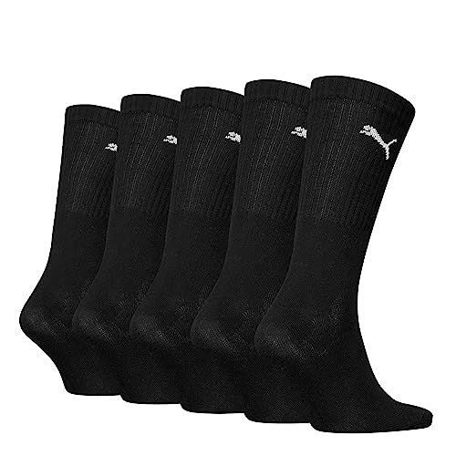 verstärkte Ferse. - Detailansicht von Puma Crew Socken Schwarz 43/46 5er Deal – Dealfoxx.de