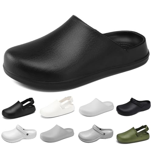 Unisex EVA clog slippers, comfortable, durable, non-slip, oil-resistant, waterproof, professional chef and nurse work shoes, casual style, two-wear minimalist kitchen shoes