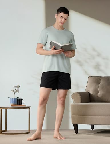Image of Amazon Brand - Symbol Men Cotton Printed Boxer Shorts (Combo Pack of 2) Casual | Underwear | Half Pants | Short Pant - Regular Fit with Slant Pocket